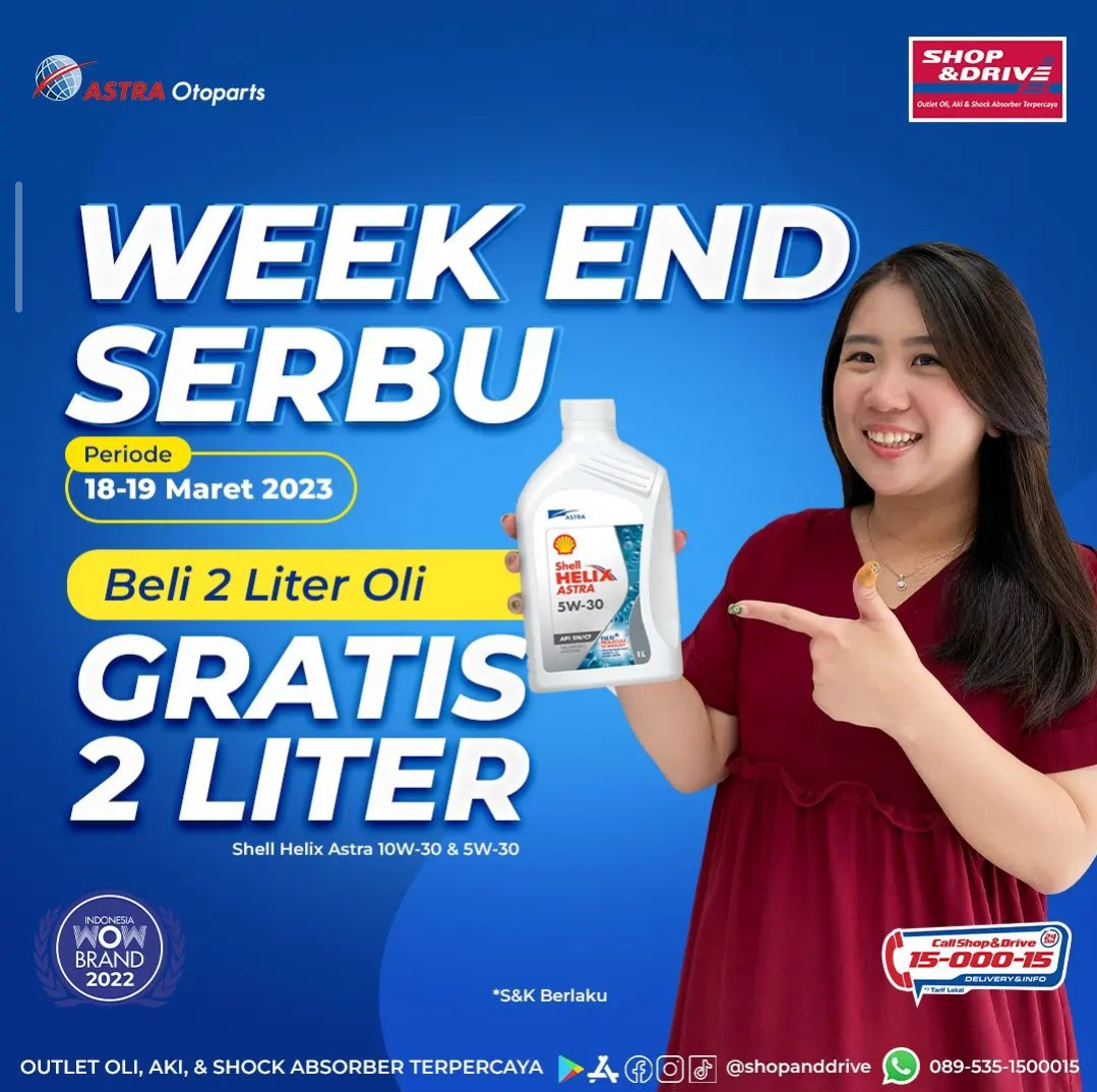 Promo Oli Beli 2 Gratis 2 Shell Helix Astra