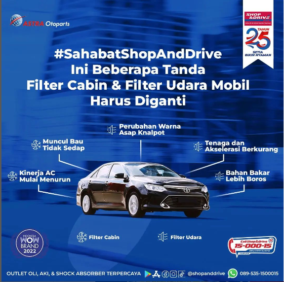 Mobil #SahabatShopAndDrive Pernah Ngalamin Hal Ini? Kemungkinan Filter Udara atau Cabin Harus Diganti!